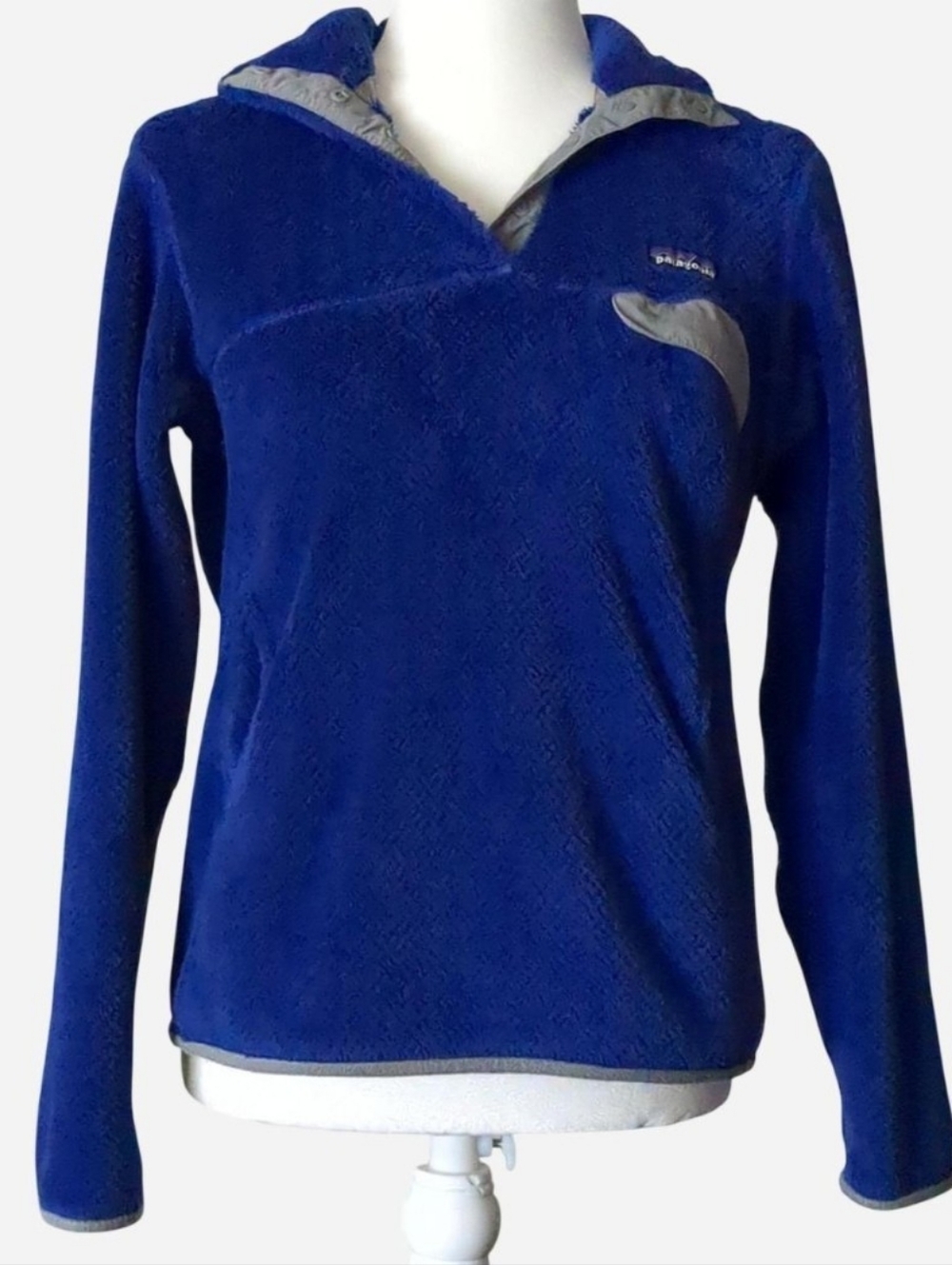 🔥VIRAL! Patagonia Women's Blue Re-Tool Snap-T Fleece Pullover Jacket | Size S